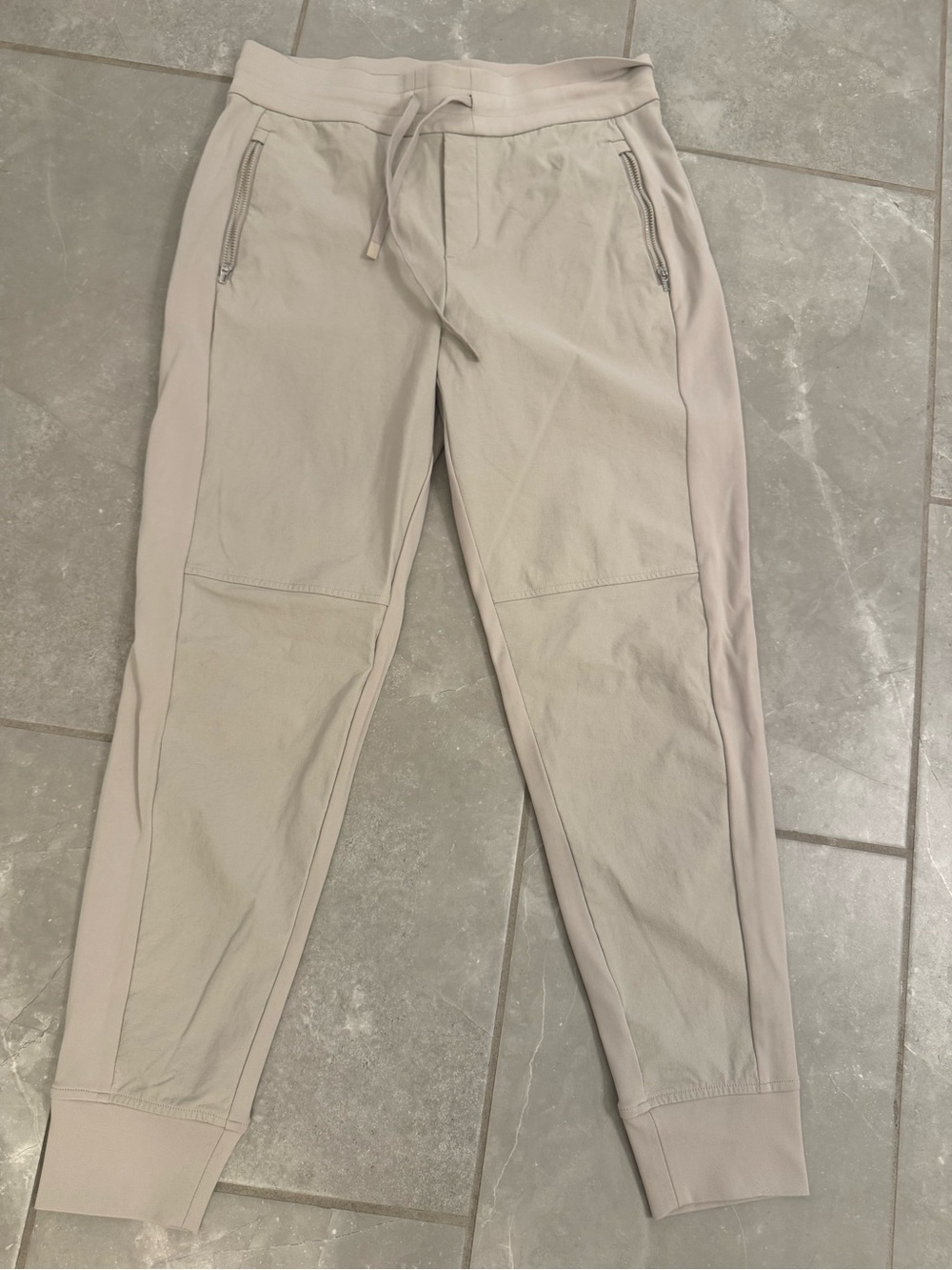 Athleta Headlands Hybrid Drawstring Jogger Pants - Light Beige Women’s Size 8